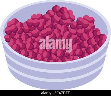 Icône de bassin de raisin rouge, style isométrique Illustration de Vecteur