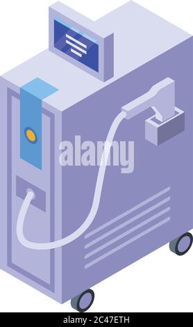 Icône de l'équipement d'épilation au laser, style isométrique Illustration de Vecteur