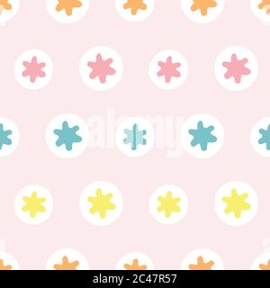 Vecteur abstrait géométrique pastel étoile point pastel motif pastel, pépinière, enfants décor sur fond rose. Un joli motif pour vos vacances. Arrière-plan nature. Imprimé, tissu, papeterie. Illustration de Vecteur