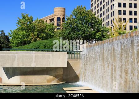 Fontaine à Miller Park, Chattanooga, Tennessee, États-Unis Banque D'Images