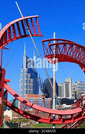 Ballet Ghost by Alice Aycock,East Bank Machineworks,Nashville,California,USA Banque D'Images