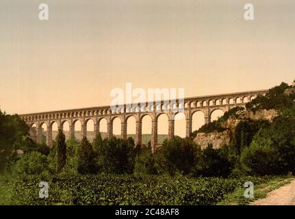 Aqueduc de Roquefavor, Canal de Marseille, Orange, Provence, France, vers 1900 Banque D'Images