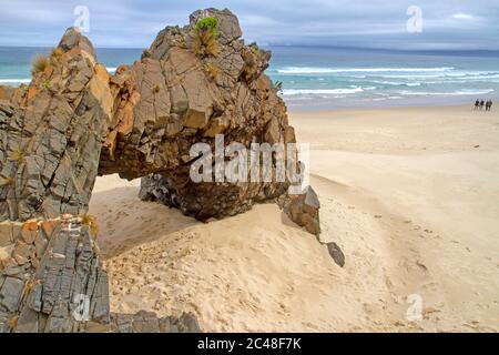 Mars Bluff sur Moorina Bay, Bruny Island Banque D'Images