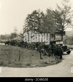 Evénements: WW2 - les soldats nazis Wehrmacht occupent le nord de la France - Brest - 1940 - 1941 - photo historique Banque D'Images
