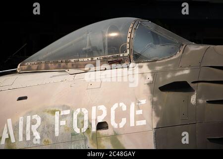 HANOÏ, VIETNAM, APR 20 2019, Cockpit de l'ancien combattant de l'US Air Force. Banque D'Images