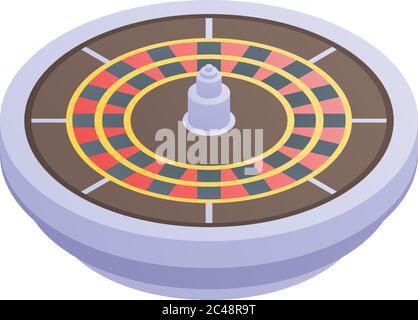 Icône de roulette de casino, style isométrique Illustration de Vecteur