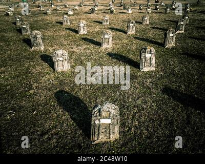 Cimetière Crespi d'Adda (Bergame IT) village industriel, UNESCO WHS Banque D'Images