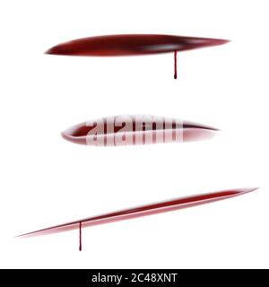 Ensemble de coupes réaliste. Utilisation de l'effet de transparence sur n'importe quelle couleur d'arrière-plan de la peau et image jpg. Eps10 vectoriel Illustration de Vecteur