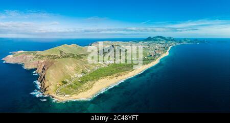 Vue aérienne de l'île de Porto Santo Banque D'Images