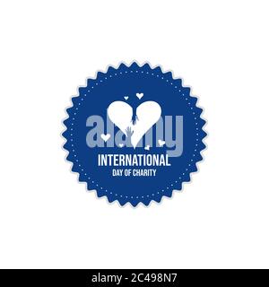 Les dons internationaux sur la Journée internationale de la charité et de l'image affiche la bannière du vecteur Illustration de Vecteur