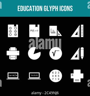 Ensemble d'icônes vectorielles pour l'éducation Illustration de Vecteur