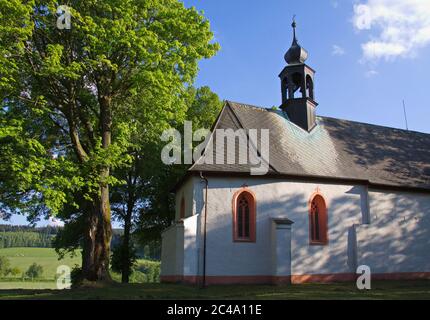 Eglise Sankt Linhart à Uhliste dans la forêt de Bohème, République Tchèque, Europe Banque D'Images