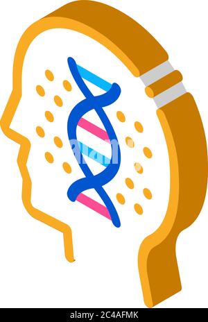 illustration du vecteur d'icône isométrique de la molécule d'adn humain Illustration de Vecteur