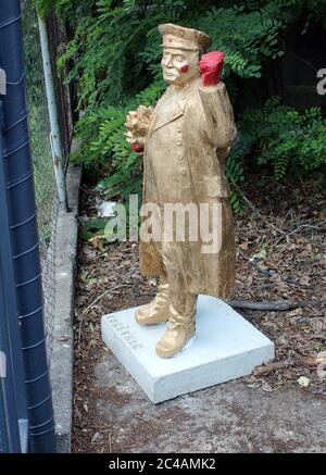 Après le retrait d'une statue du maréchal soviétique Ivan Konev à Prague en avril, l'ancien commandant de l'Armée rouge est revenu à Prague, en République tchèque, en juin Banque D'Images