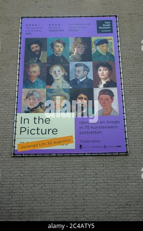 Panneau d'affichage Musée Van Gogh dans l'exposition d'images à Amsterdam pays-Bas 206-2020 Banque D'Images