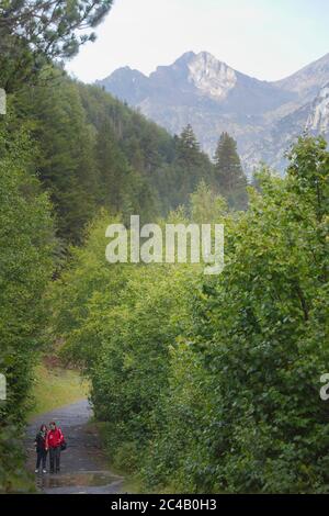 Benasque, Huesca/Espagne; 22 août 2017. Le parc naturel de Posets-Maladeta est un espace naturel protégé espagnol. Il comprend deux de la plus haute montagne Banque D'Images