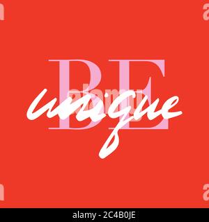 Poster vectoriel moderne et unique. Typographie de motivation positive à main. Guillemet texte Prase. Texte écrit à la main. Carte de lettrage. Illustration de Vecteur