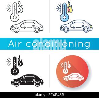 Icône climatisation de la voiture Illustration de Vecteur