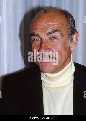 Sean Connery à Londres 1987, faisant la promotion de son film The Untouchables Banque D'Images