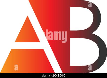 Combinaison de logo lettre AB, en couleurs de dégradé Illustration de Vecteur