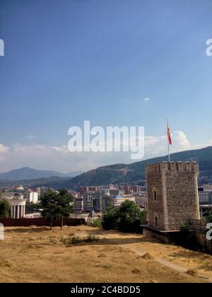 Forteresse de Skopsko Kale Banque D'Images