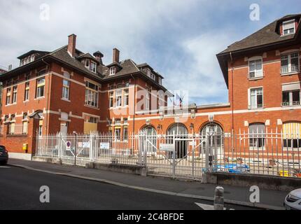 Entrée à l'ancien bâtiment de l'hôpital Rothschild de Paris 75012. Banque D'Images