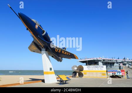 Musée USS Lexington sur la baie, North Beach, Corpus Christi, Texas, États-Unis Banque D'Images