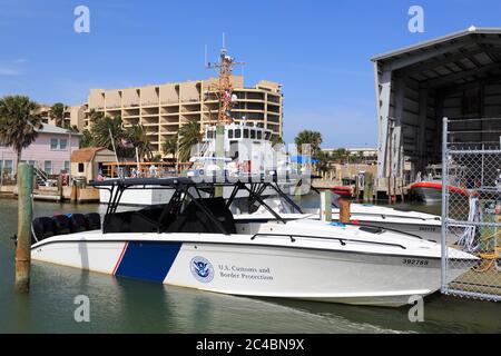 Station de la Garde côtière à Port Aransas, Corpus Christi, Texas, États-Unis Banque D'Images