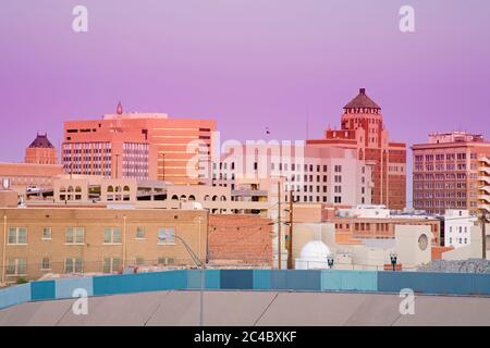 Interstate 10 et horizon d'El Paso, Texas, États-Unis Banque D'Images