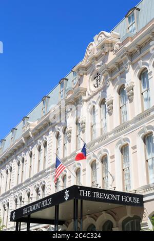 Tremont House Hotel, quartier historique Strand, Galveston, Texas, États-Unis Banque D'Images