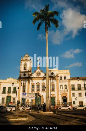 Cour et église de Nosso Senhor do Bonfim, Salvador da Bahia, Brésil, Amérique du Sud Banque D'Images