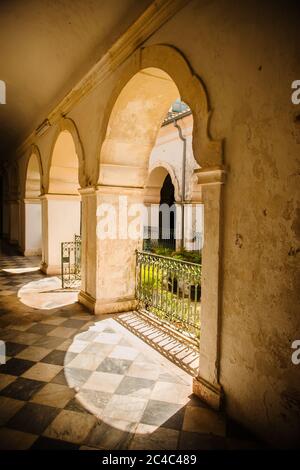 Couloir dans la célèbre église de notre Seigneur de Bonfm, Salvador, Brésil, Amérique du Sud Banque D'Images