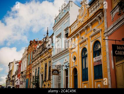 Architecture coloniale espagnole de Salvador, Brésil, Amérique du Sud Banque D'Images