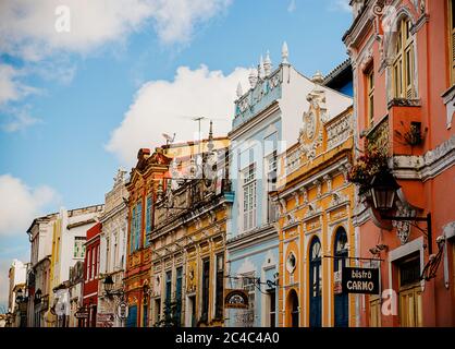 Architecture coloniale espagnole de Salvador, Brésil, Amérique du Sud Banque D'Images