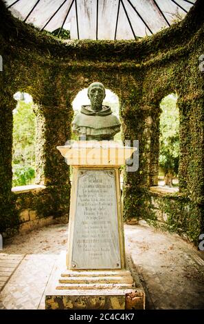 Monument à FREI LEANDRO, parc jardim botânico, jardin botanique de rio de janeiro, Brésil Banque D'Images