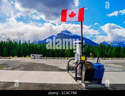 Voyage de vacances en camping-car d'été au Canada Banque D'Images