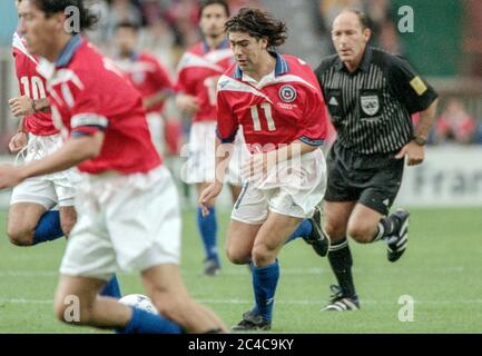 Marcelo SALAS (11) du Chili lors d'un match de la coupe du monde de la FIFA 1998. Banque D'Images