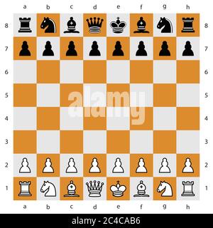 jeu de cartes d'échecs avec pièces d'échecs. Illustration vectorielle Illustration de Vecteur