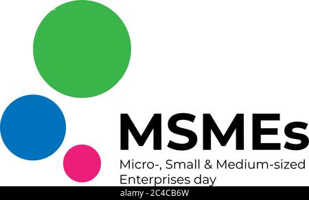 Campagne de la Journée des micro, petites et moyennes entreprises pour sensibiliser le public à leur contribution au développement durable. Illustration de Vecteur