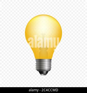 Ampoule 3D réaliste. Lampe vectorielle isolée Illustration de Vecteur