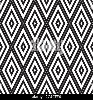 Motif sans couture avec losange noir Illustration de Vecteur