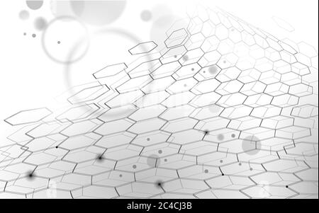 3D nanotechnologies graphène texture cyberespace. Conception de matériaux modernes en fibres nano-chimiques. Superconducteur de couche de macro-structure de molécule d'atome Illustration de Vecteur