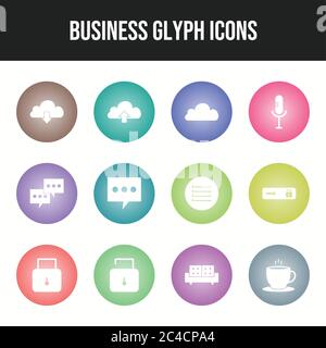 Ensemble d'icônes de vecteur d'entreprise Illustration de Vecteur