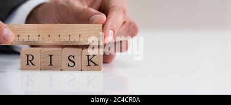 Stratégie d'analyse stratégique des risques. Mesurer et évaluer les risques Banque D'Images