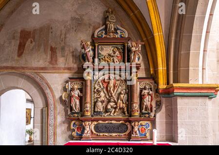 Johnesretar im Innenraum der Stiftskirche St. Castor in Karden, Treis-Karden, Rheinland-Pfalz, Deutschland | Jean l'autel baptiste, Saint Casto Banque D'Images