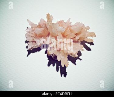 Le cristal de roche sur un livre blanc Banque D'Images