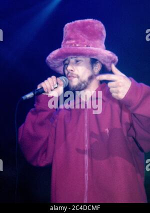 Jamiroquai dans le Concart au Twon & Country Club de Londres 1995 Banque D'Images