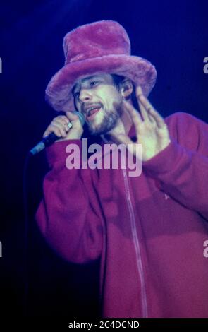 Jamiroquai dans le Concart au Twon & Country Club de Londres 1995 Banque D'Images