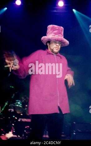 Jamiroquai dans le Concart au Twon & Country Club de Londres 1995 Banque D'Images