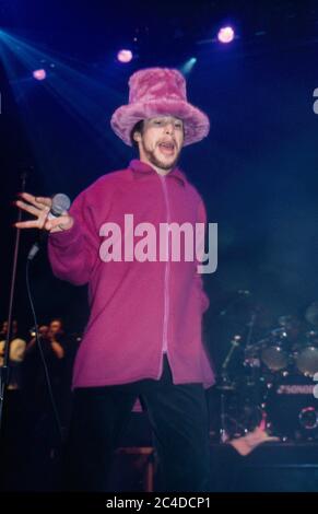 Jamiroquai dans le Concart au Twon & Country Club de Londres 1995 Banque D'Images